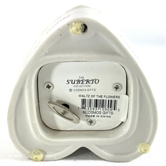 Heart Shaped Floral Porcelain Music Box For Mom Plays “Waltz Of The Flowers” - Picture 4 of 7